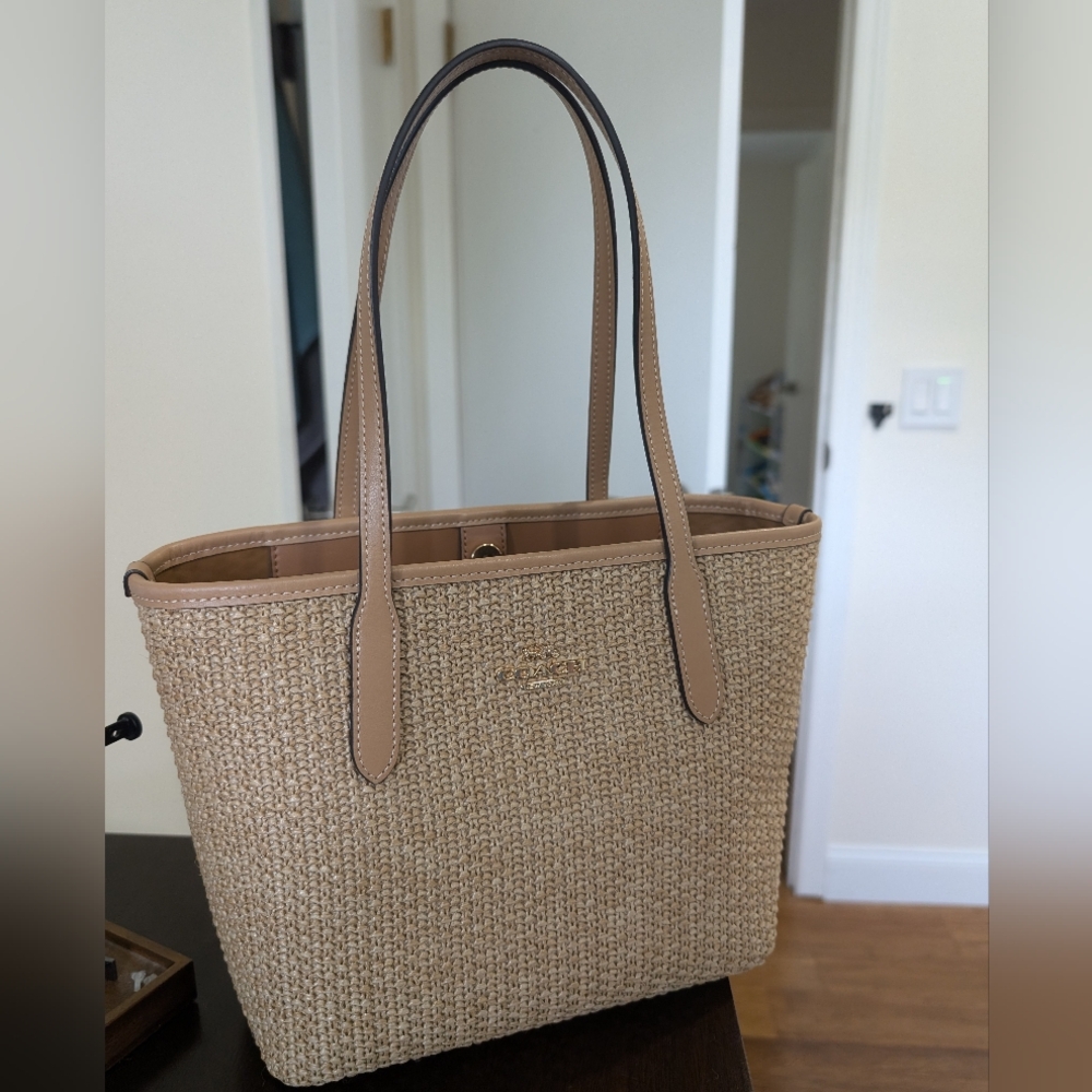 Coach Raffia bucket bag